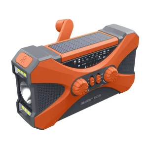 10000mAh Emergency Radio with Solar & Hand Crank